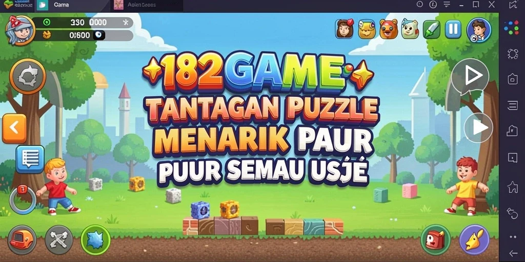Gameplay seru dan menantang dalam 182GAME puzzle.
