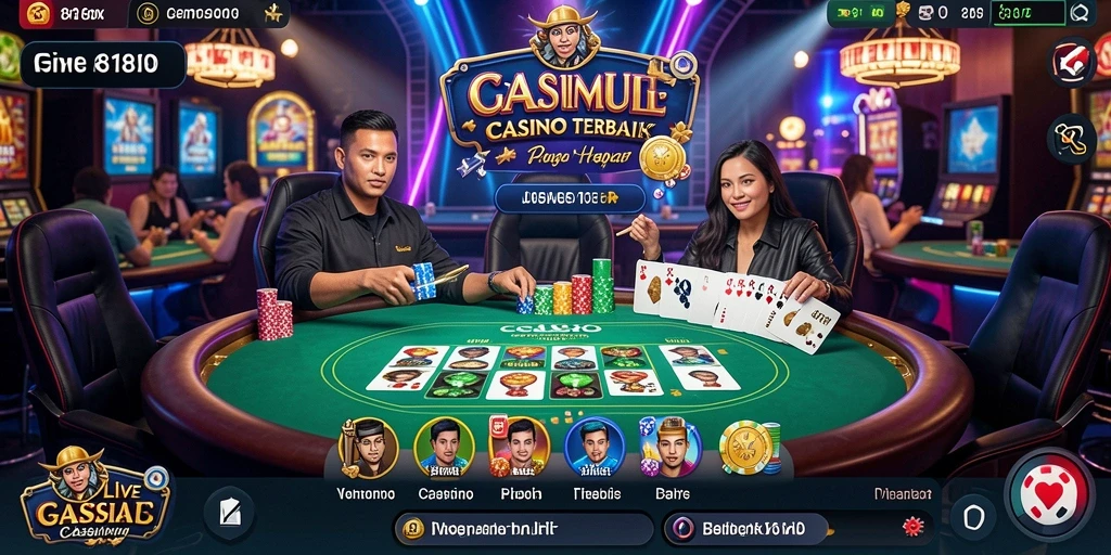 Tampilan utama gameplay interaktif Live Casino di 8180.