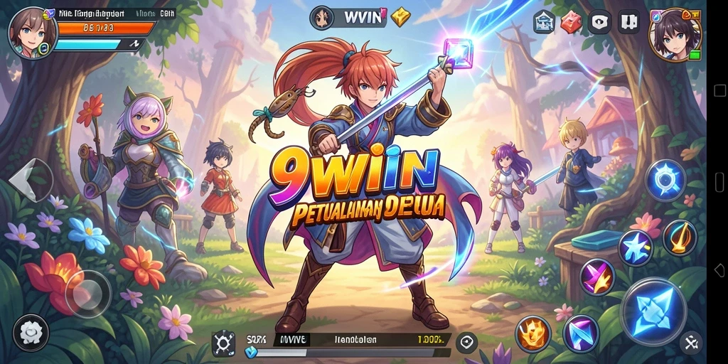 Tampilan gameplay seru dan karakter anime favorit dalam 9WIN.