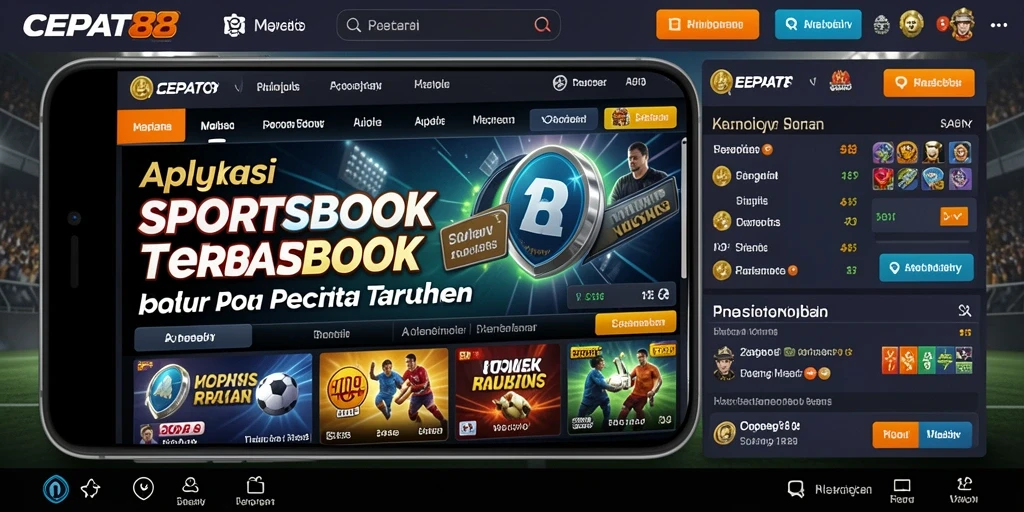 Tampilan menarik dari aplikasi CEPAT88 saat melakukan taruhan olahraga.
