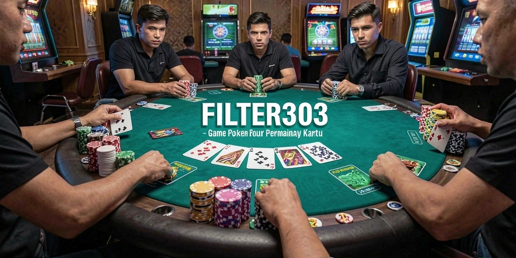 Screenshot utama FILTER303 menampilkan gameplay Poker yang seru.