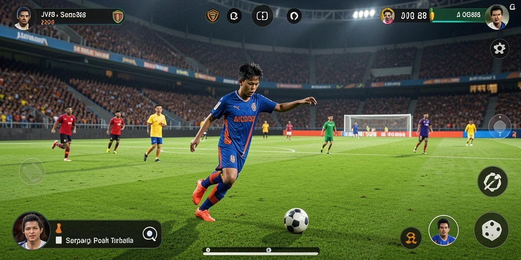 Tampilan menarik dari permainan sepak bola di JVS88.