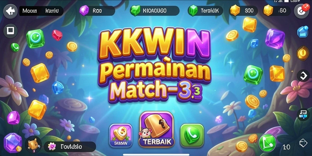 Tampilan gameplay seru KKWIN dalam aksi Match-3.