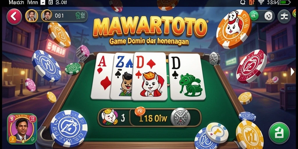Tampilan gameplay seru dari MAWARTOTO game Domino