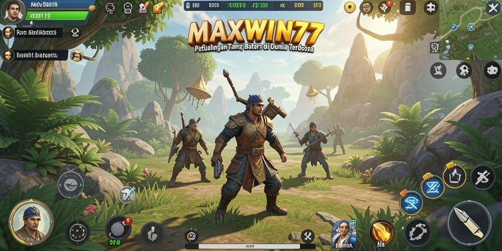 Screenshot dari gameplay <strong>MAXWIN77</strong> yang menampilkan petualangan epik di dunia terbuka.