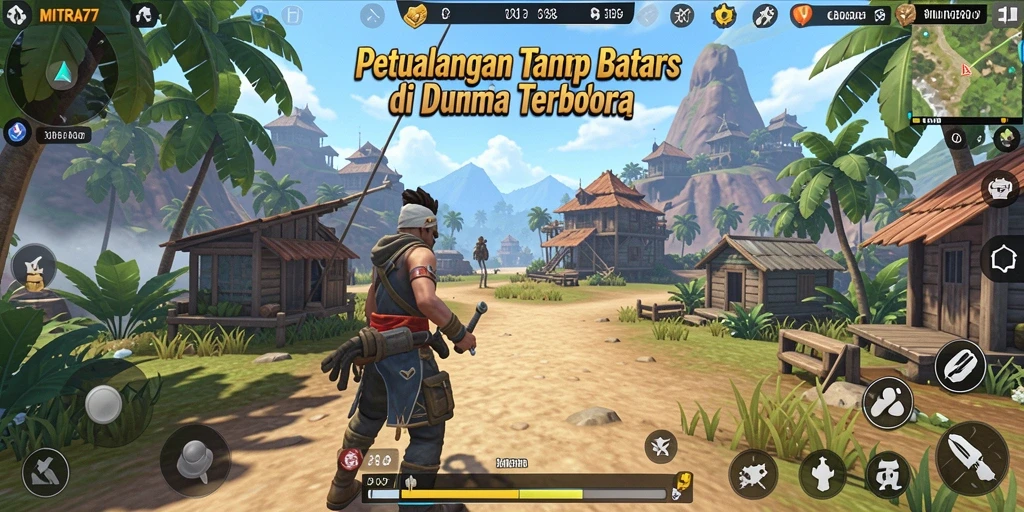 Screenshot menampilkan petualangan seru di dunia Open World.