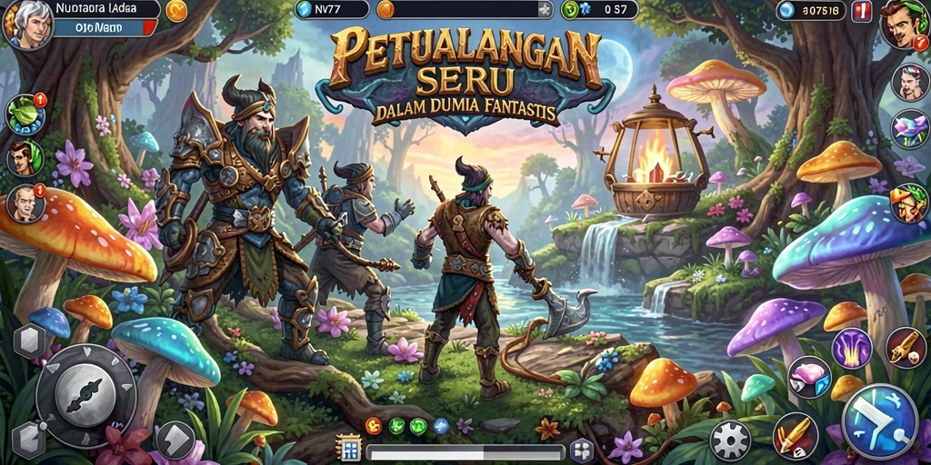 Screenshot gameplay NV77 menampilkan aksi petualangan yang mendebarkan.