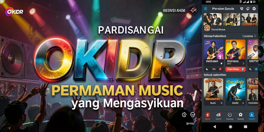 Screenshot gameplay OKIDR menampilkan antarmuka bermain musik yang interaktif.
