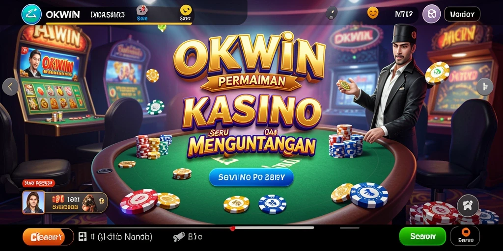 Screenshot utama OKWIN menampilkan gameplay Kasino yang menarik dan interaktif.