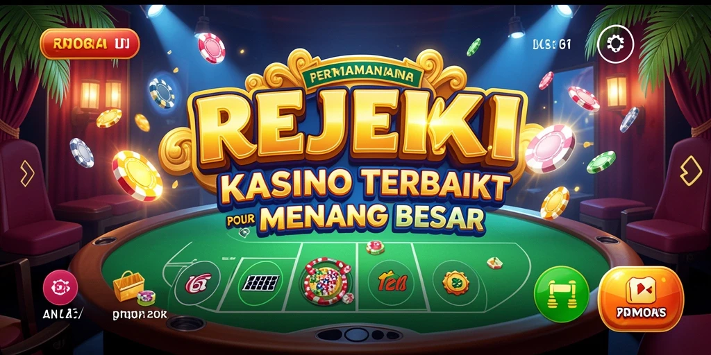 Tampilan gameplay menarik dari aplikasi REJEKI dengan berbagai permainan kasino.