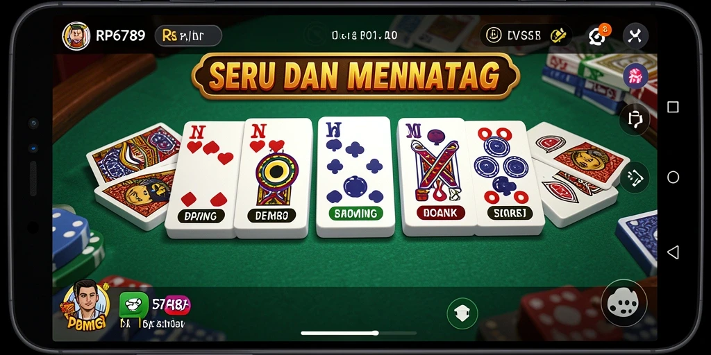 Tampilan utama gameplay Domino yang menantang dan seru.