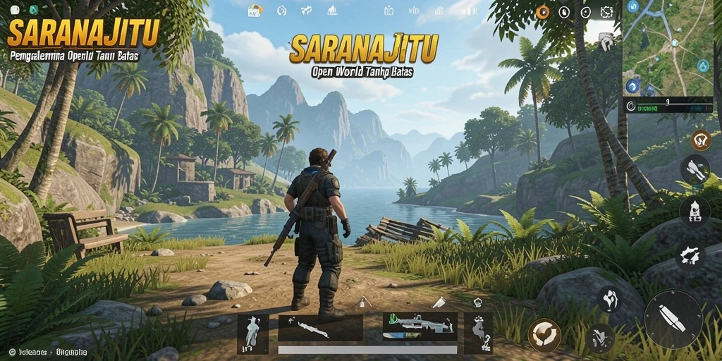 Tampilan gameplay SARANAJITU yang menakjubkan dalam dunia Open World.