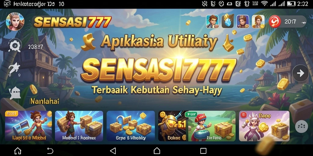 Tampilan screenshot utama SENSASI777 menampilkan kemudahan penggunaan antarmuka aplikasi Utility.