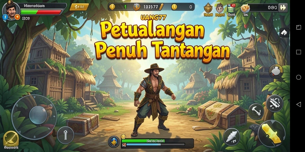 Tampilan gameplay petualangan yang seru di UANG77.