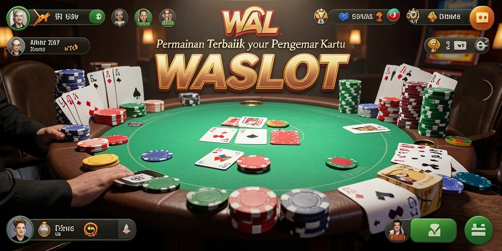 Tampilan utama gameplay WASLOT dengan aksi poker yang mendebarkan.
